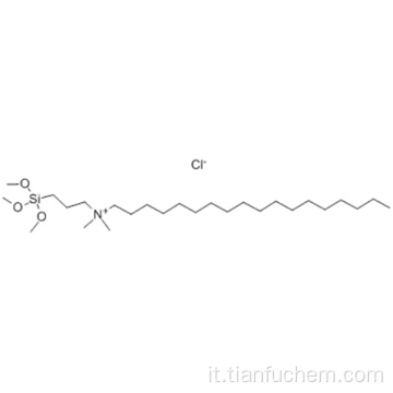 1-Octadecanaminio, N, N-dimetil-N- [3- (trimetossisilil) propil] -, cloruro (1: 1) CAS 27668-52-6